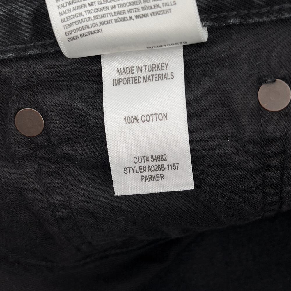 AGOLDE Parker Vintage Cutoff Denim Shorts Black Vortex Size 26 - Picture 4 of 5